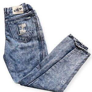 Vintage Gino’s Quality Acid Wash High Waist Jeans w Gino Club Patch